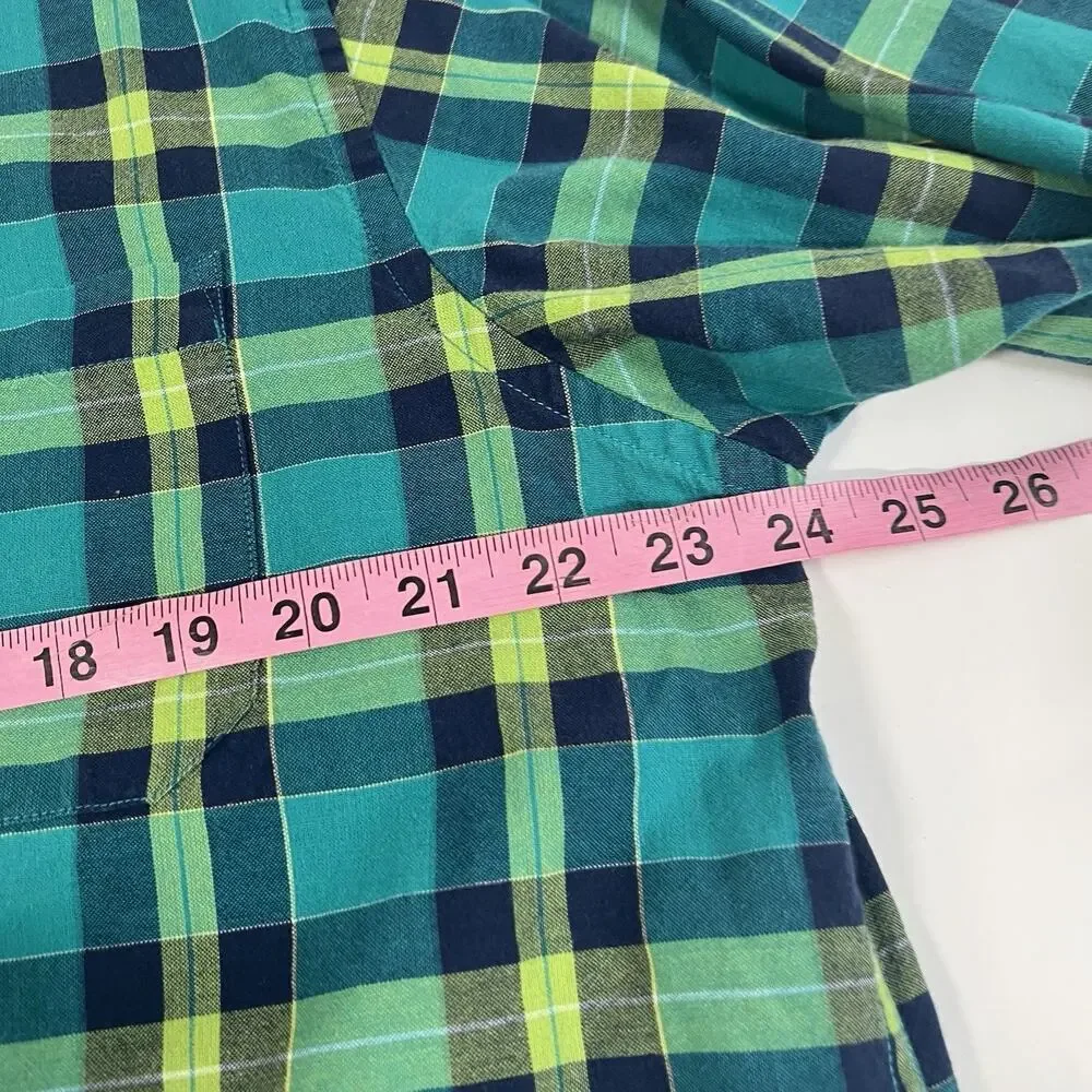 Pendleton Surf Shirt Mens XL Green Plaid Short Sleeve Button Down Casual Summer